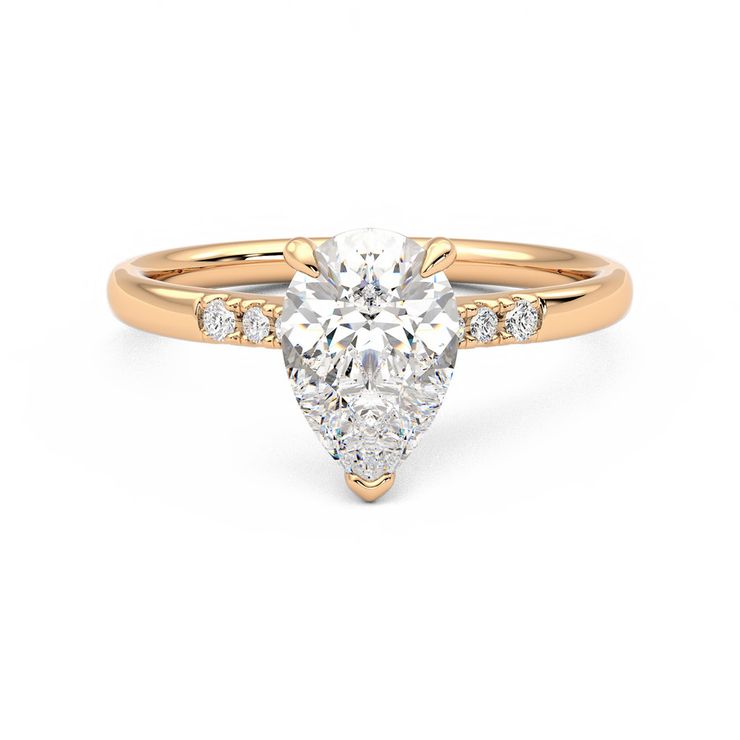 Taylor & Hart Lissome Pear Engagement Ring 0