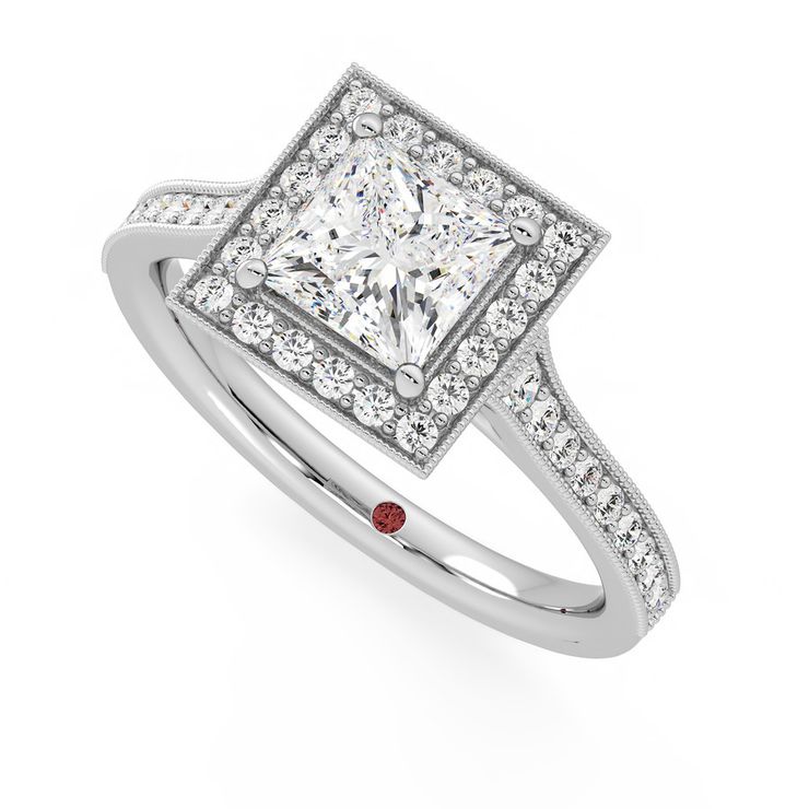 Taylor & Hart Talisman Princess Engagement Ring 0