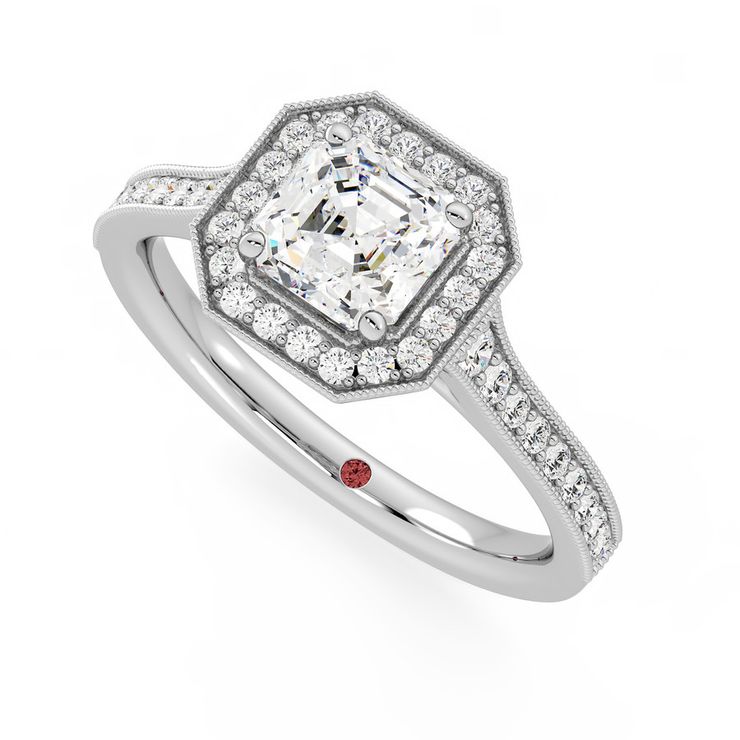 Taylor & Hart Talisman Asscher Engagement Ring 0