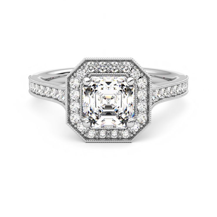 Taylor & Hart Talisman Asscher Engagement Ring 0