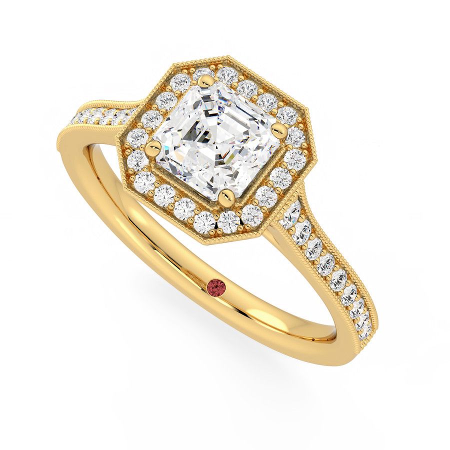 Taylor & Hart Talisman Asscher Engagement Ring 0