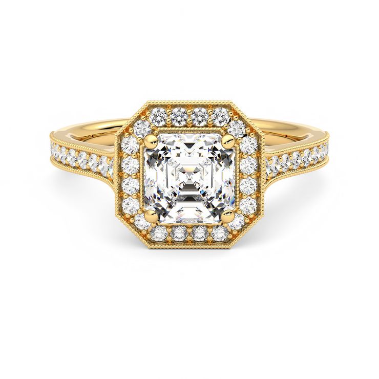 Taylor & Hart Talisman Asscher Engagement Ring 0