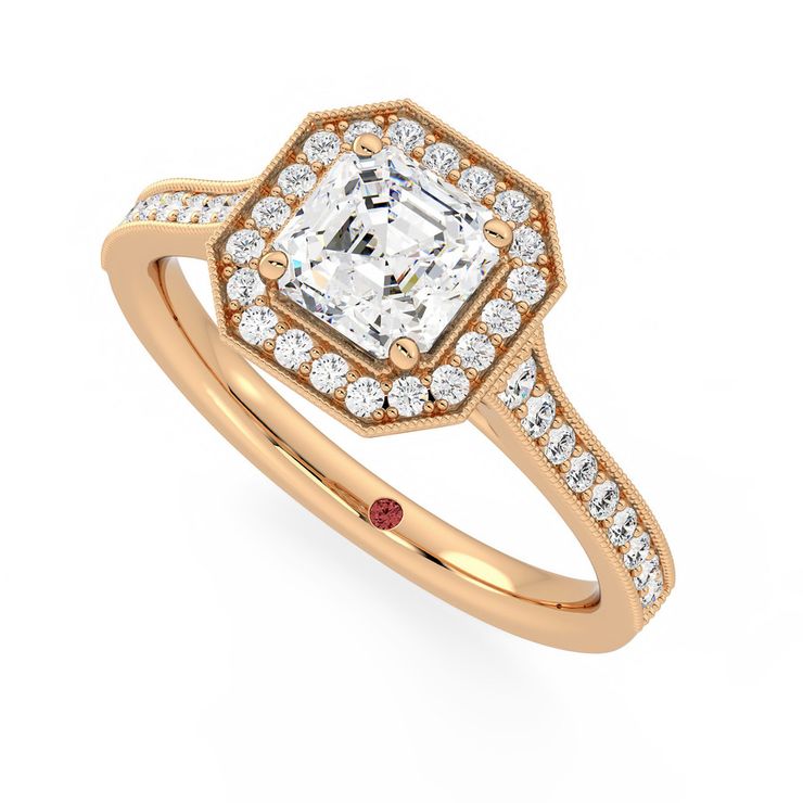 Taylor & Hart Talisman Asscher Engagement Ring 0