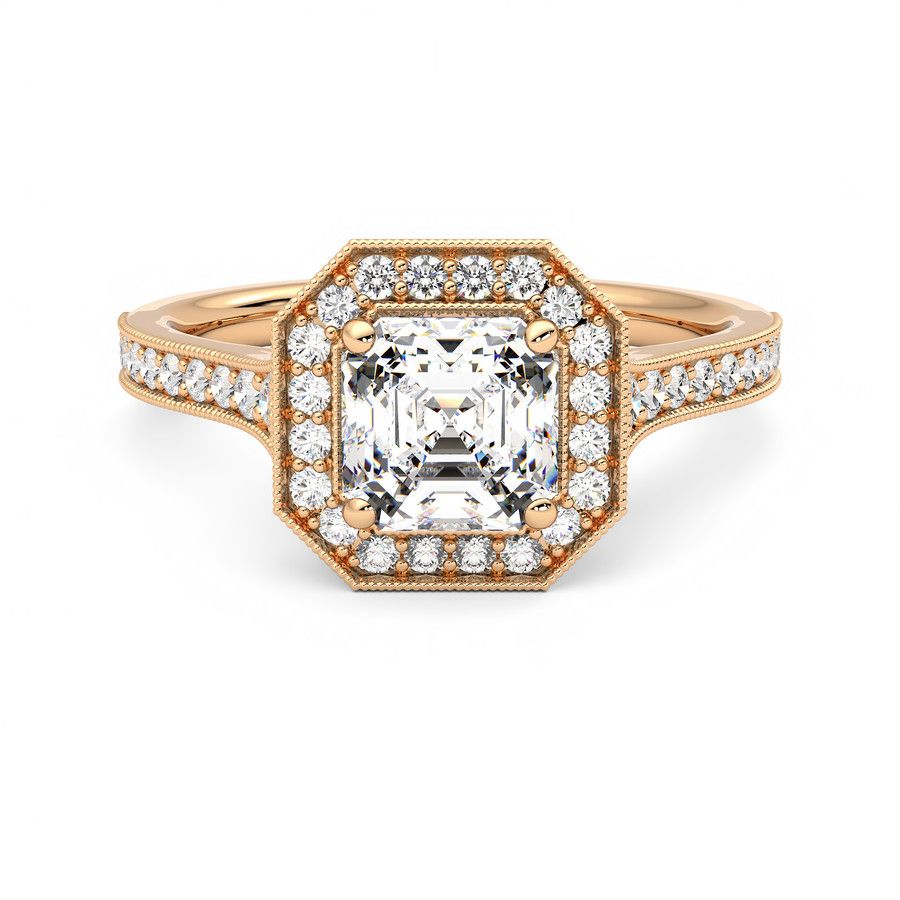 Taylor & Hart Talisman Asscher Engagement Ring 0