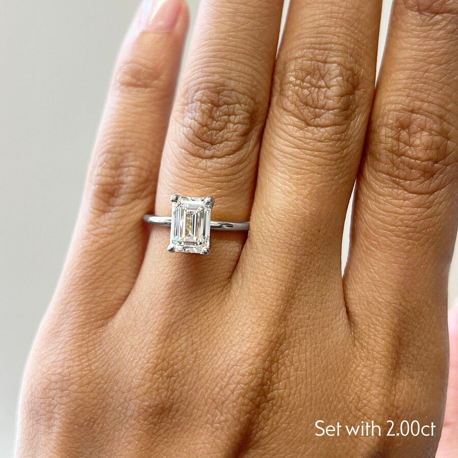 Taylor & Hart Demure Emerald Engagement Ring 6