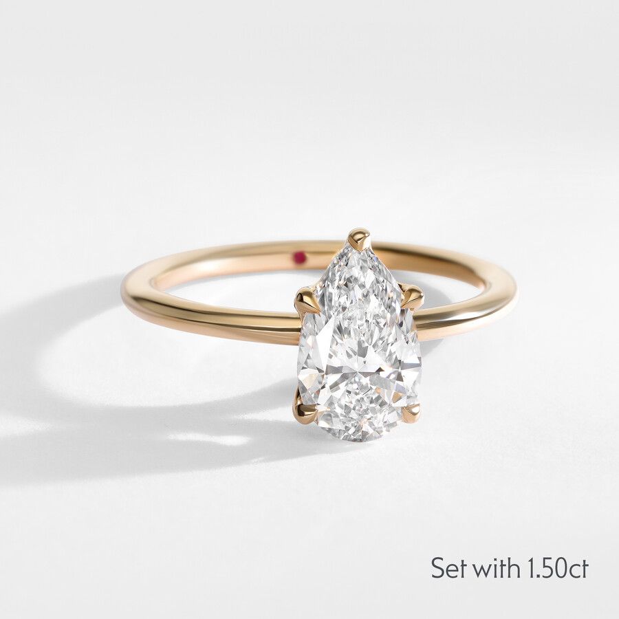 Taylor & Hart Demure Pear Engagement Ring 4