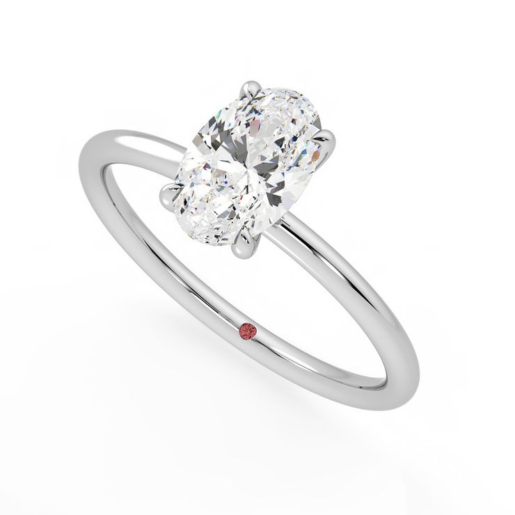 Taylor & Hart Demure Oval Engagement Ring 0