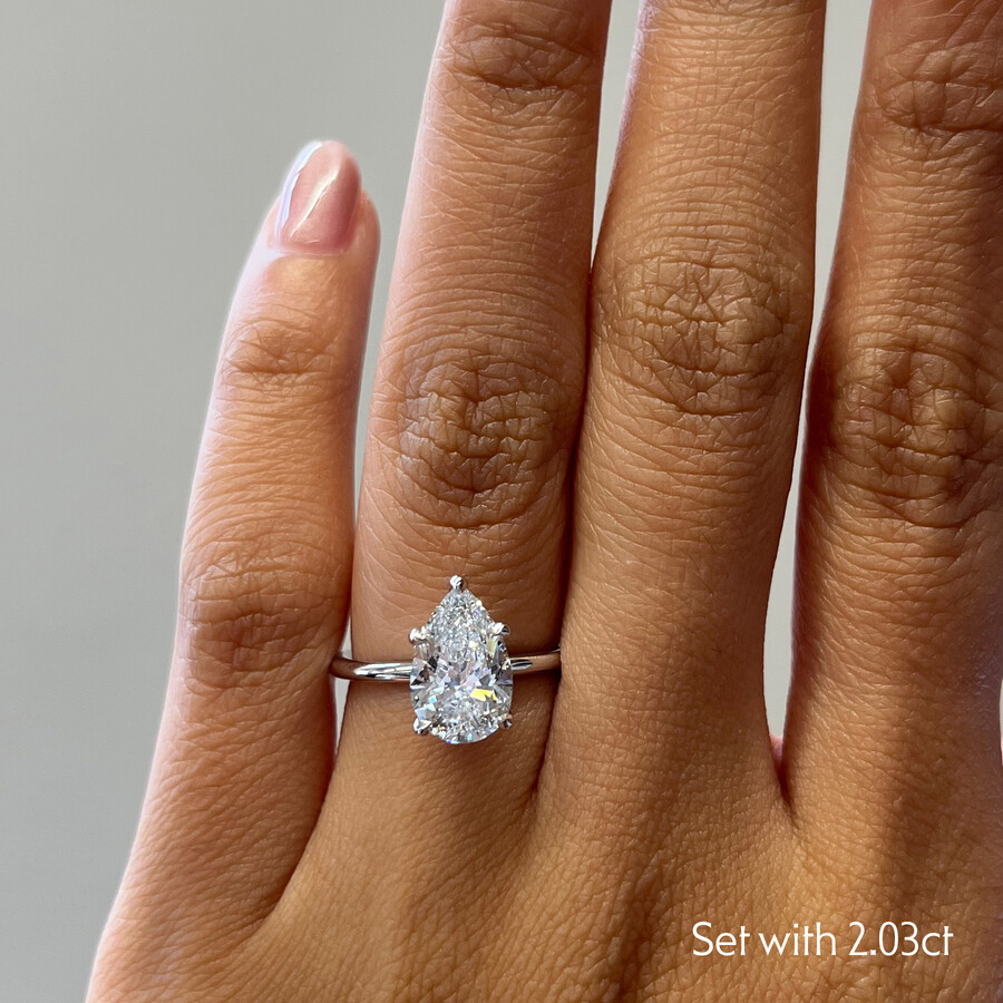 Taylor & Hart Demure Pear Engagement Ring 3