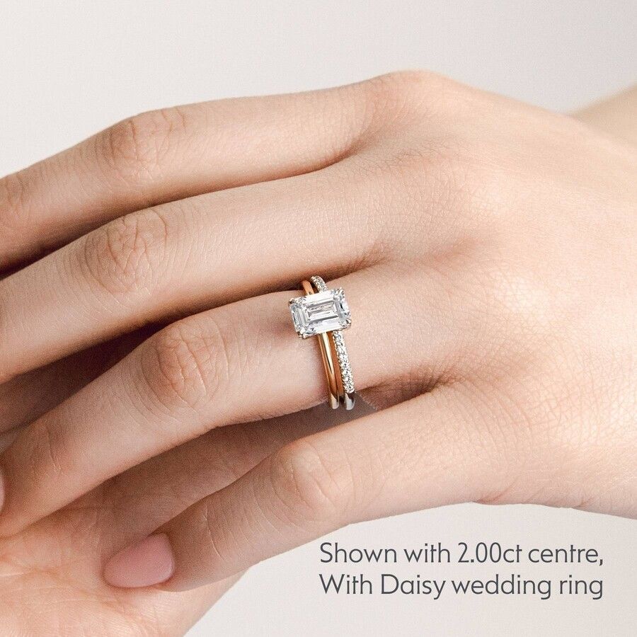 Taylor & Hart Demure Emerald Engagement Ring 7