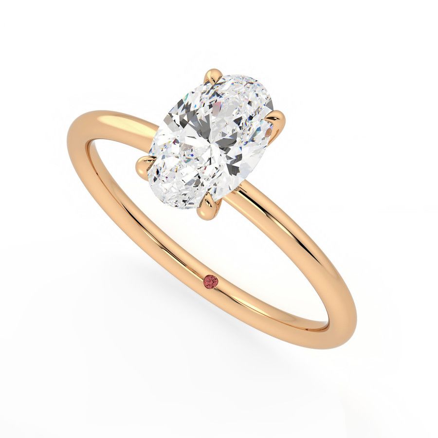 Taylor & Hart Demure Oval Engagement Ring 0