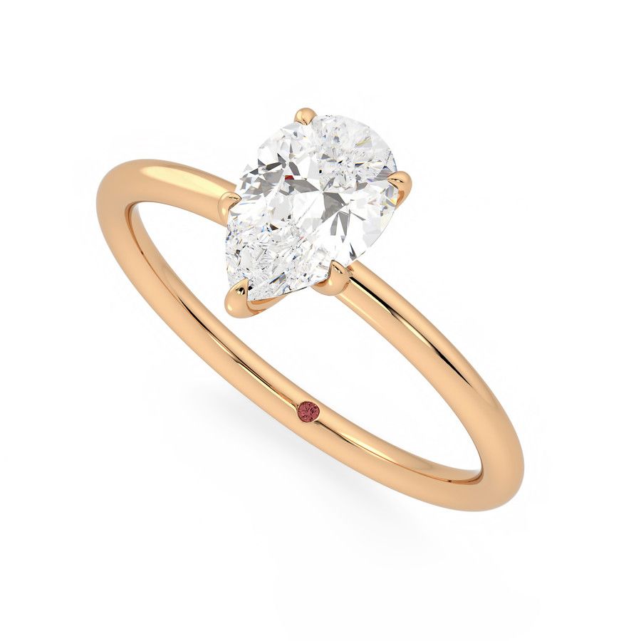 Taylor & Hart Demure Pear Engagement Ring 0