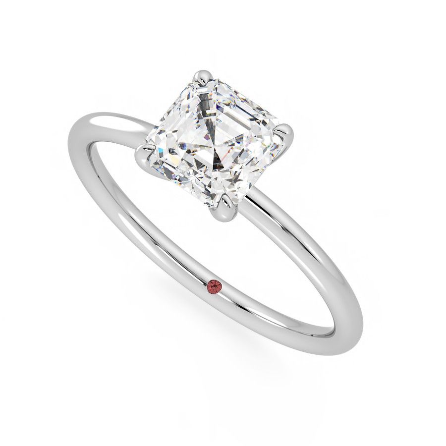 Taylor & Hart Demure Asscher Engagement Ring 0