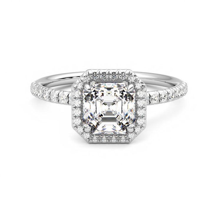 Taylor & Hart Dawn Asscher Engagement Ring 0