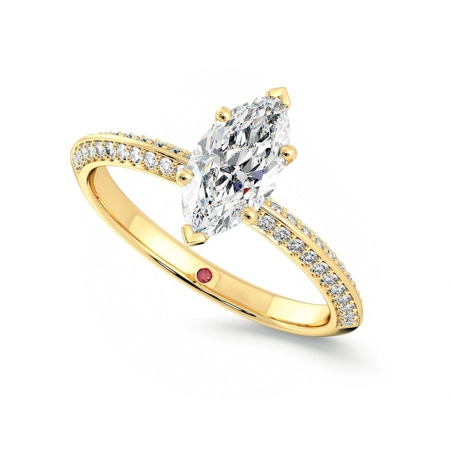 Taylor & Hart Sonder Marquise Engagement Ring 0