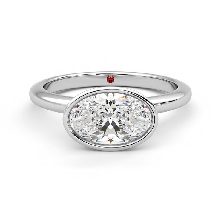 Taylor & Hart Purity Oval Engagement Ring 0