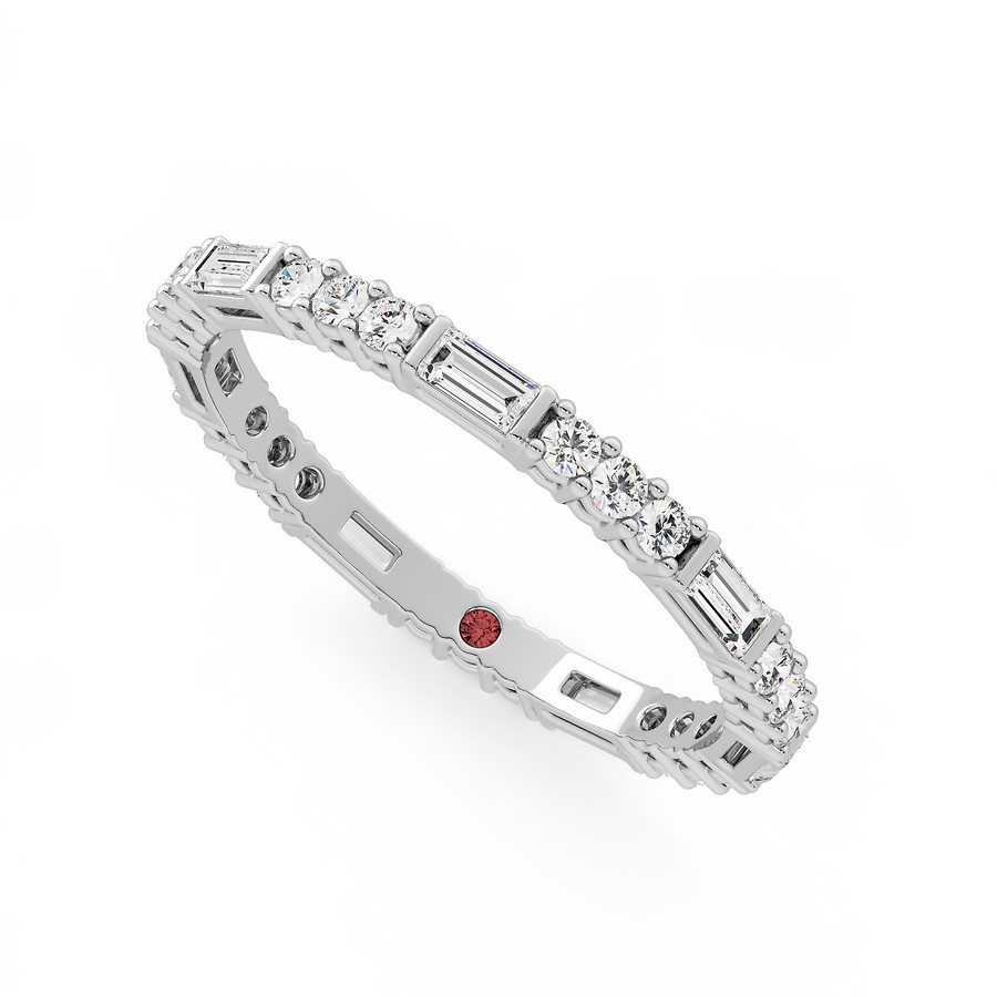 Baguette wedding hot sale band platinum