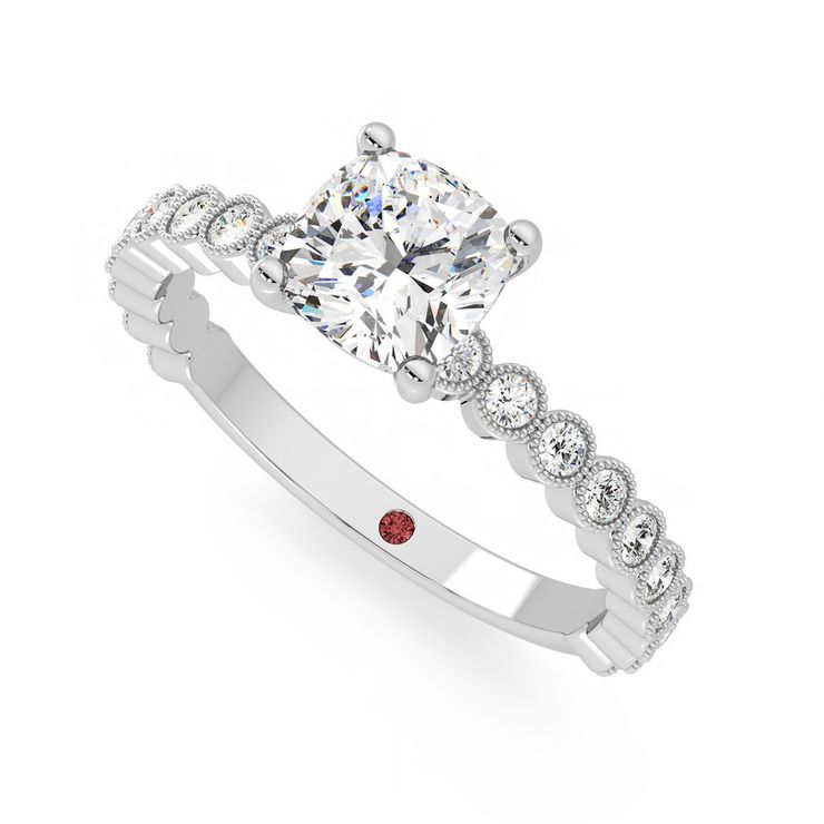 Taylor & Hart Flourish Cushion Engagement Ring 0