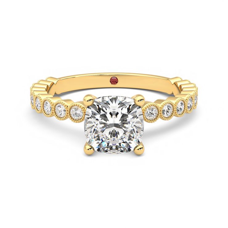 Taylor & Hart Flourish Cushion Engagement Ring 0