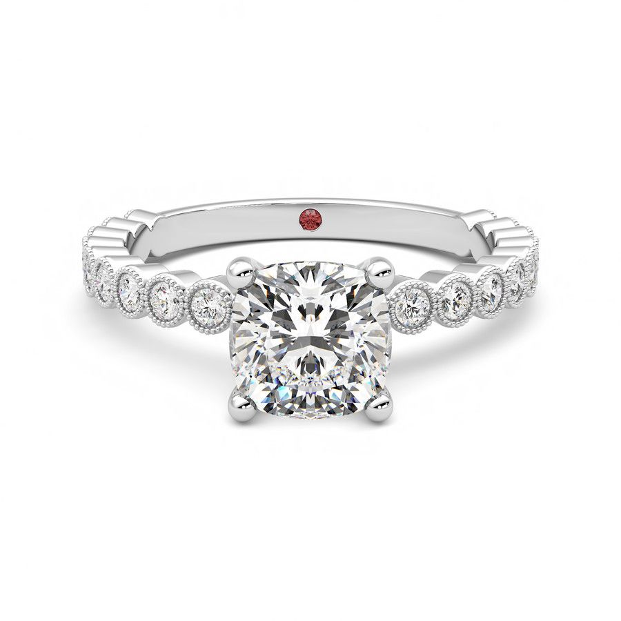 Taylor & Hart Flourish Cushion Engagement Ring 0