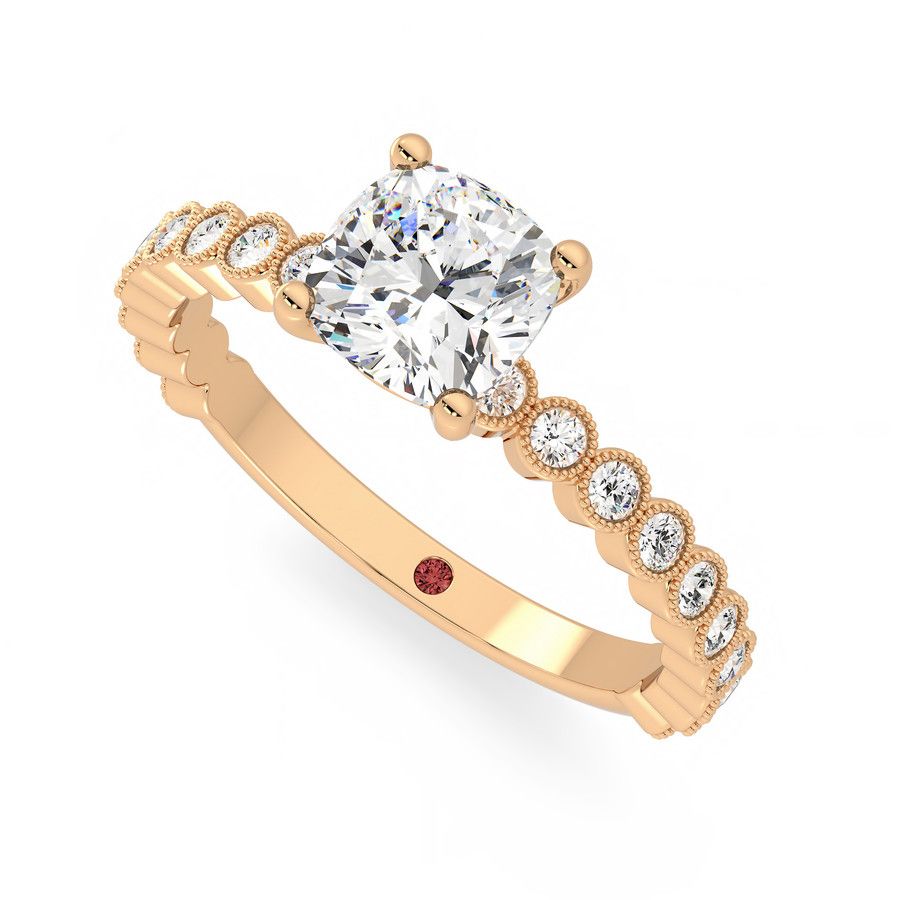 Taylor & Hart Flourish Cushion Engagement Ring 0