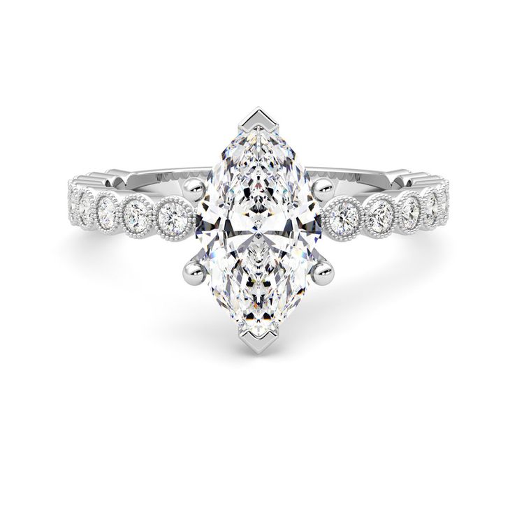 Taylor & Hart Flourish Marquise Engagement Ring 0