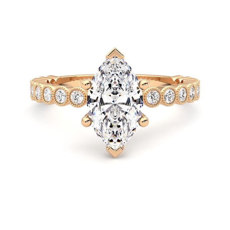 Taylor & Hart Flourish Marquise Engagement Ring 0