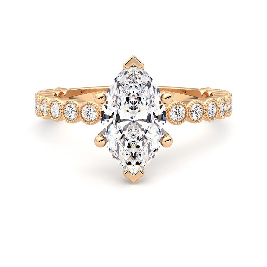 Taylor & Hart Flourish Marquise Engagement Ring 0