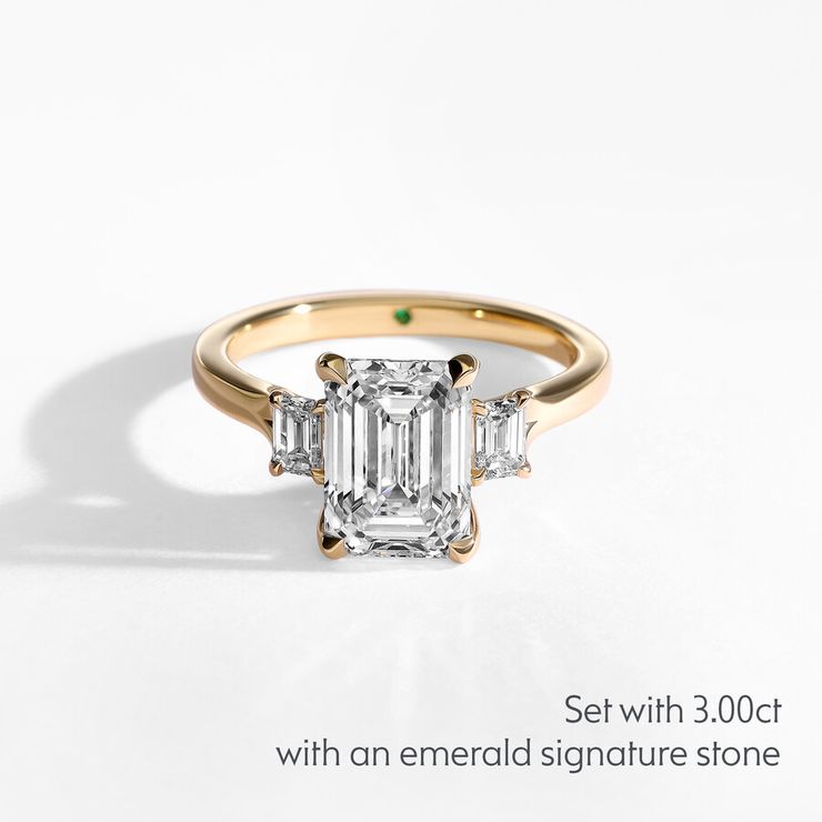 Taylor & Hart Trinity Emerald Engagement Ring 5