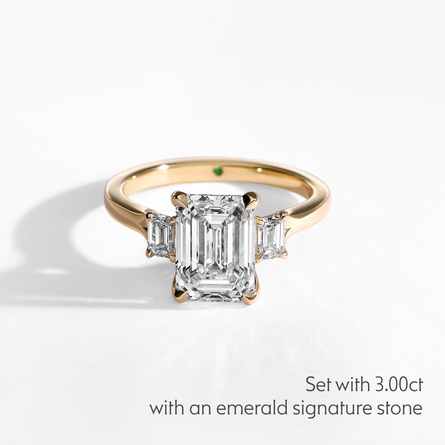 Taylor & Hart Trinity Emerald Engagement Ring 7