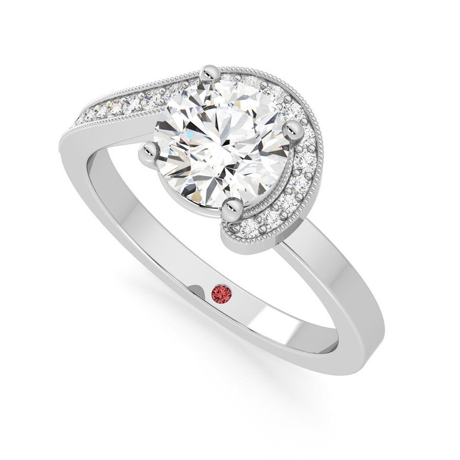 Taylor & Hart Comet Round Engagement Ring 0