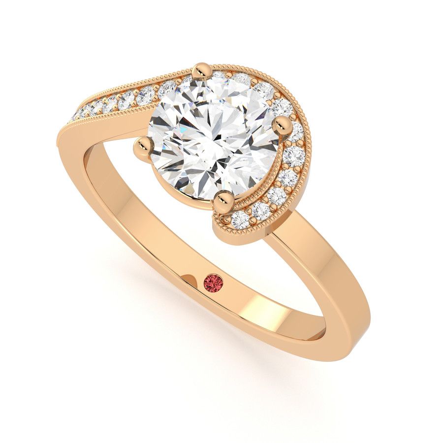 Taylor & Hart Comet Round Engagement Ring 0