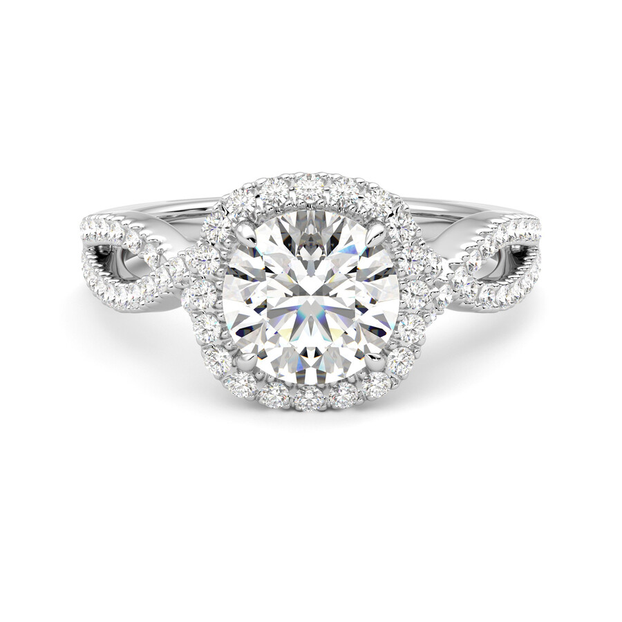 Cushion cut infinity engagement on sale rings