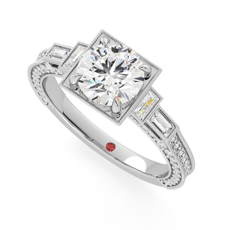 Taylor & Hart Athena Round Engagement Ring 0