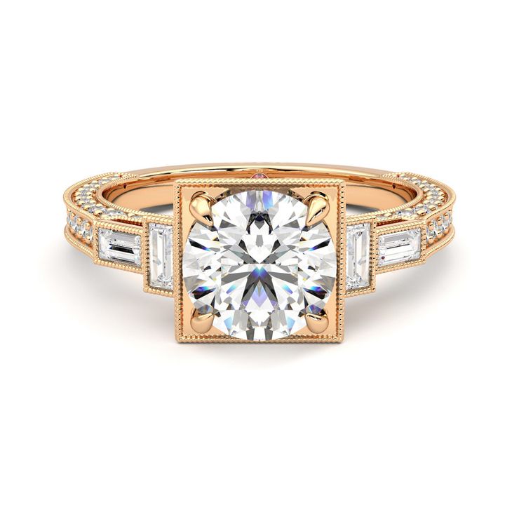 Taylor & Hart Athena Round Engagement Ring 0