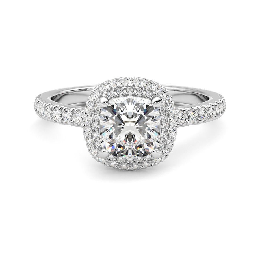 Taylor & Hart Aflutter Cushion Engagement Ring 2