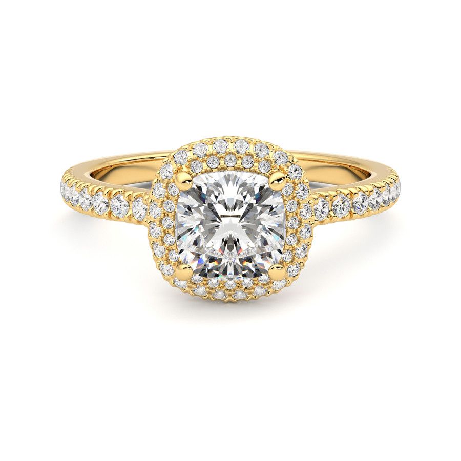 Taylor & Hart Aflutter Cushion Engagement Ring 0