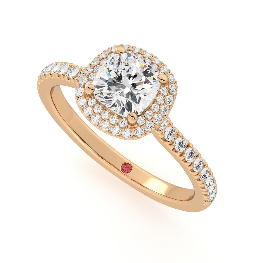 Taylor & Hart Aflutter Cushion Engagement Ring 0