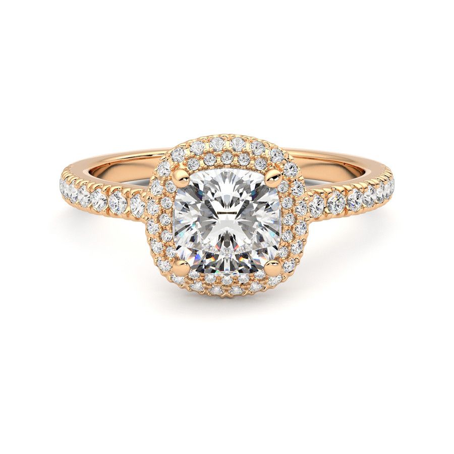 Taylor & Hart Aflutter Cushion Engagement Ring 0