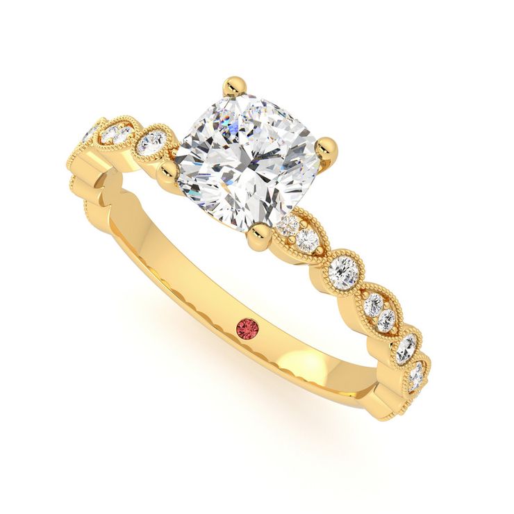 Taylor & Hart Selene Cushion Engagement Ring 0