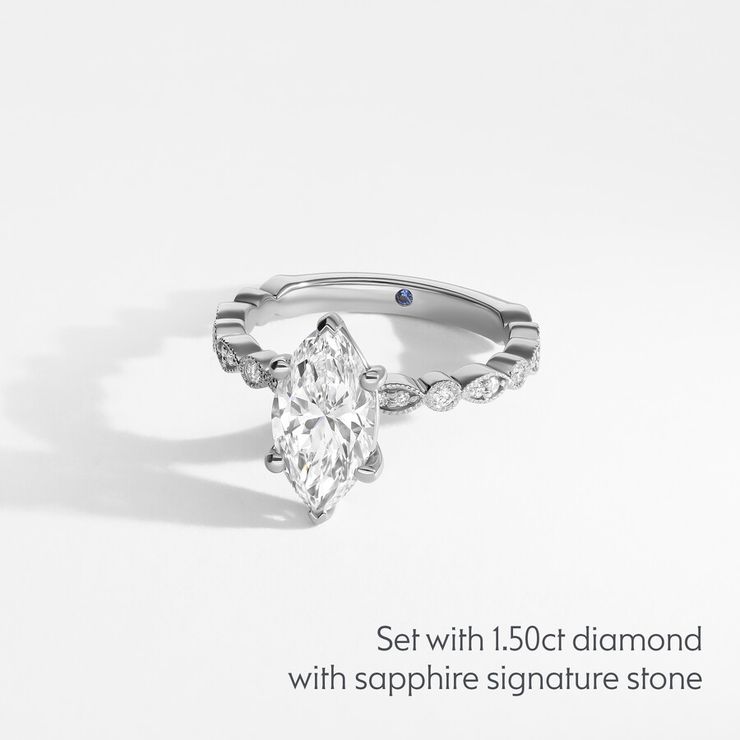 Taylor & Hart Selene Marquise Engagement Ring 1