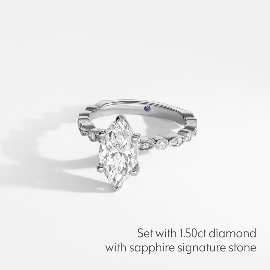 Taylor & Hart Selene Marquise Engagement Ring 3