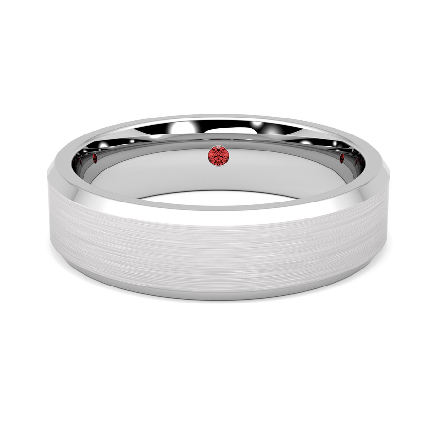 Mid-Weight Men's Wedding Ring in Platinum (6mm)