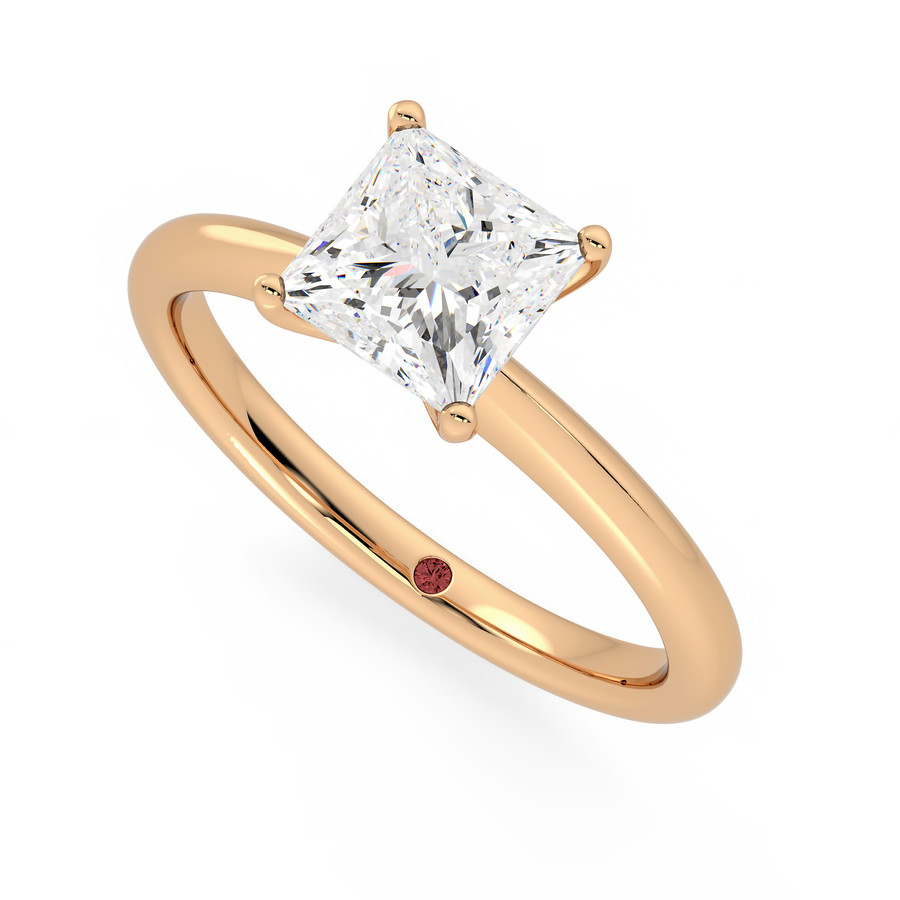 Solitaire princess hot sale engagement rings