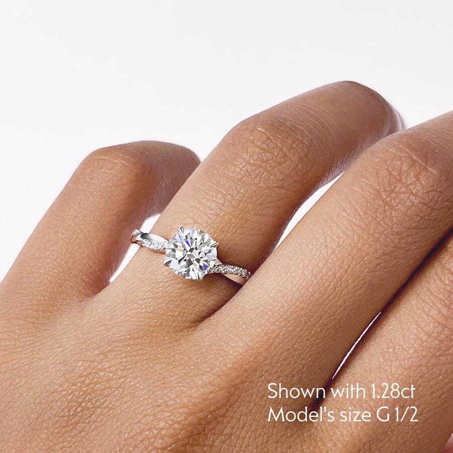 Classic Semi Mount Solitaire Engagement Ring, For 1 Carat Center Stone –  mondi.nyc