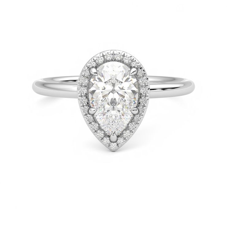 Taylor & Hart Dove Pear Engagement Ring 0