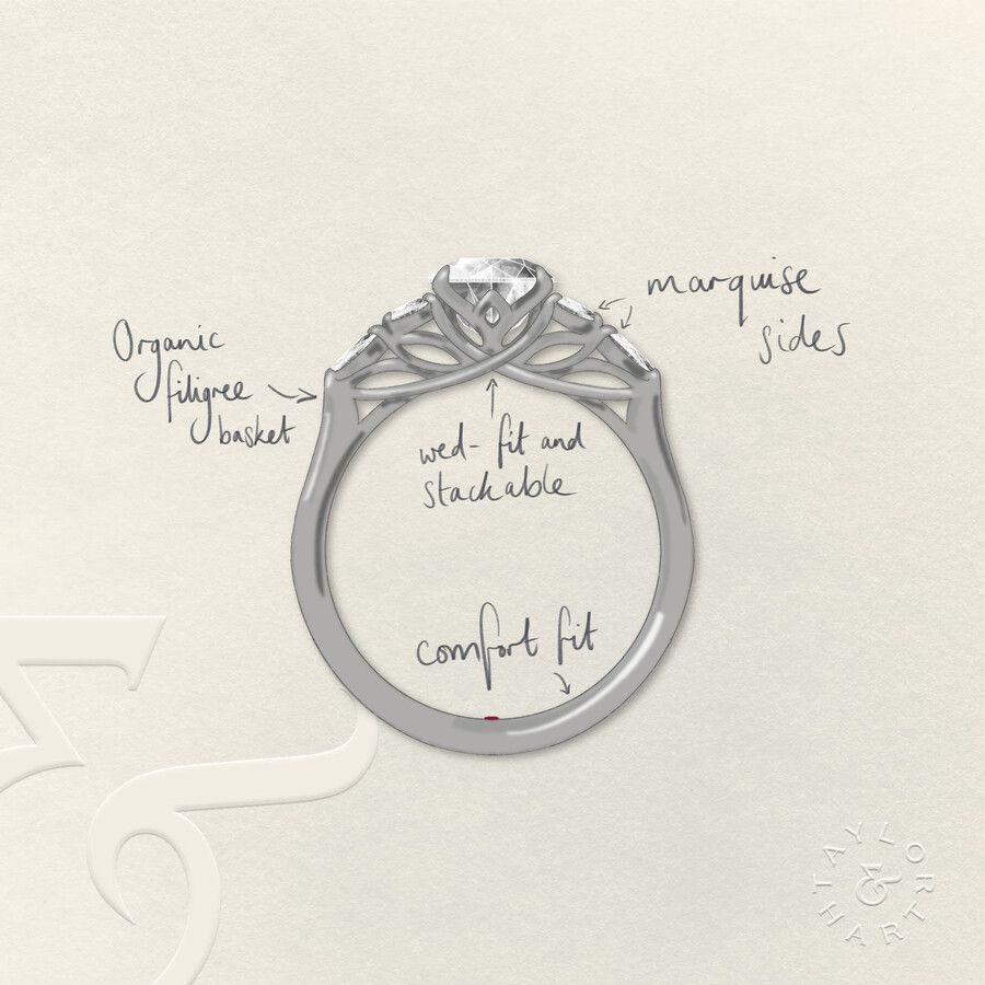 Taylor & Hart Tamora Round Engagement Ring 5