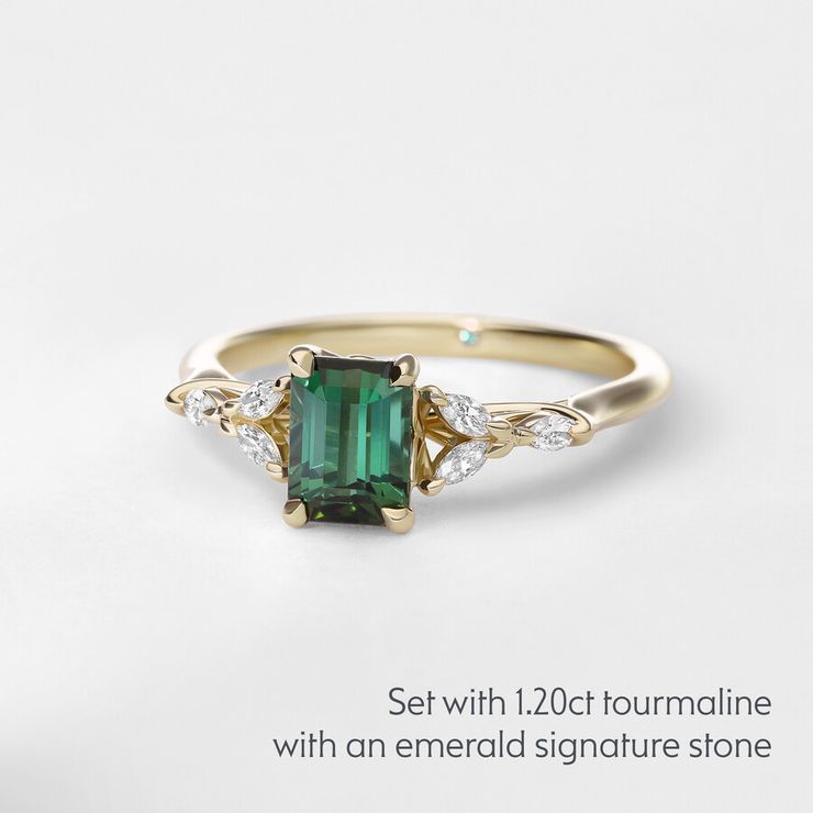 Taylor & Hart Tamora Emerald Engagement Ring 1