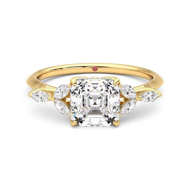 Taylor & Hart Tamora Asscher Engagement Ring 0