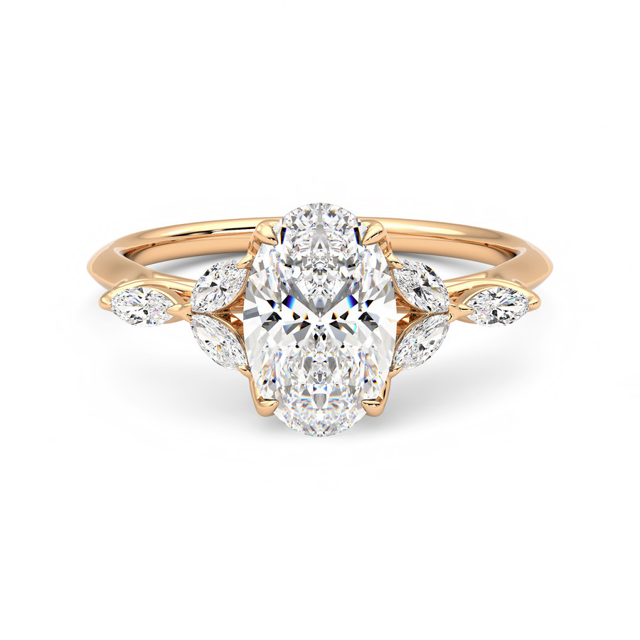 Damson | 18K White Gold pavé gemstone sides style engagement ring | Taylor  & Hart