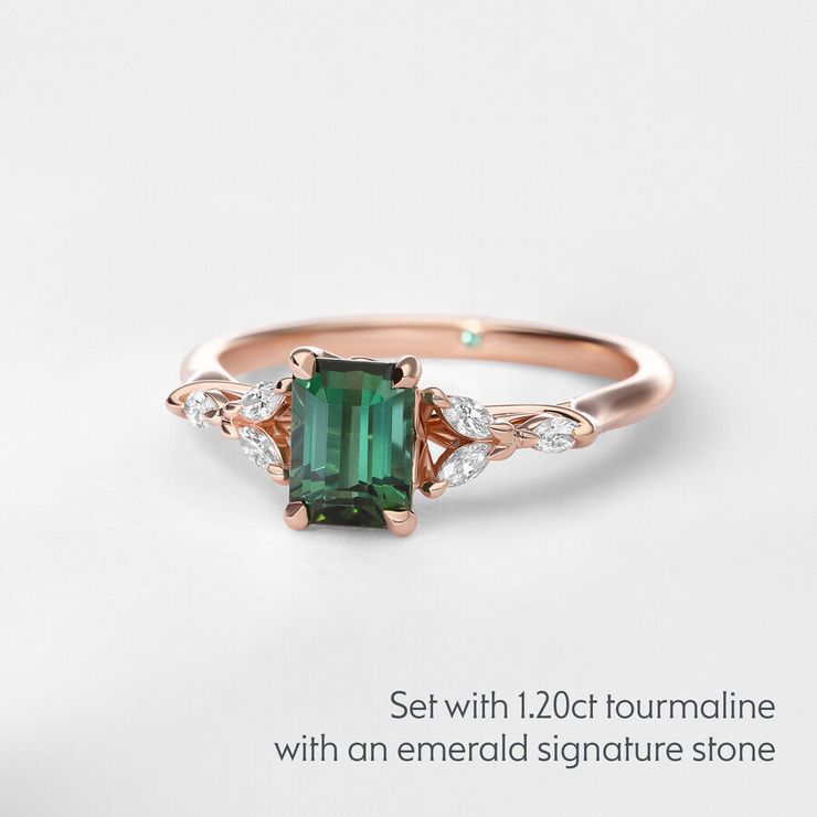 Taylor & Hart Tamora Emerald Engagement Ring 3